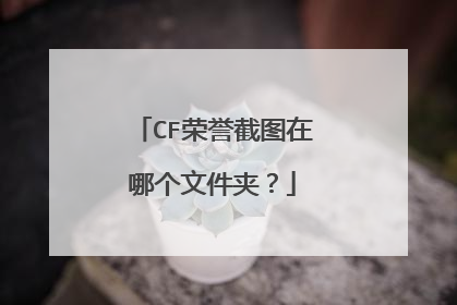 CF荣誉截图在哪个文件夹?