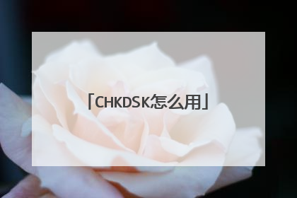 CHKDSK怎么用