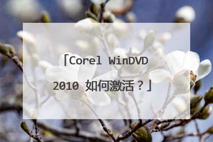 Corel WinDVD 2010 如何激活?