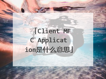 Client MFC Application是什么意思