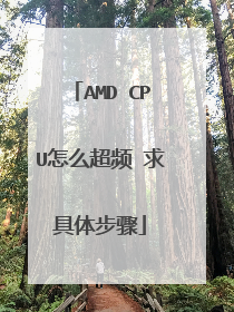 AMD CPU怎么超频 求具体步骤