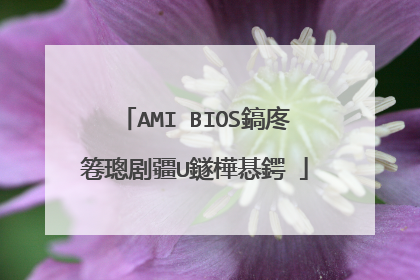 AMI BIOS鎬庝箞璁剧疆U鐩樺惎鍔�