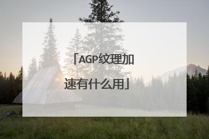 AGP纹理加速有什么用