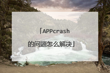 APPcrash的问题怎么解决