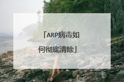 ARP病毒如何彻底清除