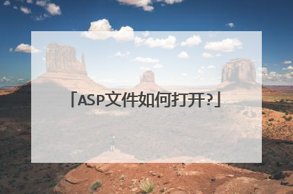 ASP文件如何打开?