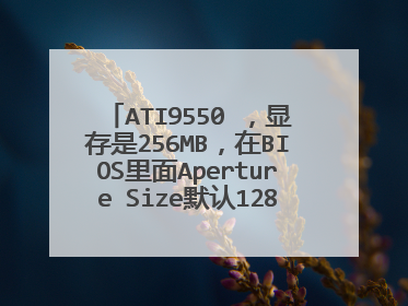 ATI9550 ,显存是256MB,在BIOS里面Aperture Size默认128MB应该这样设置呢
