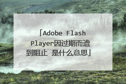 Adobe Flash Player因过期而遭到阻止 是什么意思