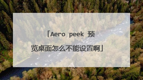 Aero peek 预览桌面怎么不能设置啊