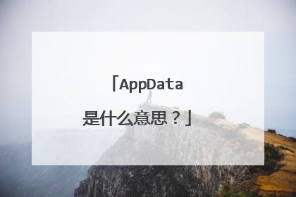 AppData是什么意思?
