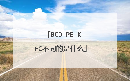 BCD PE KFC不同的是什么