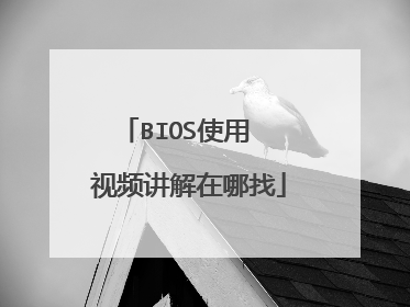BIOS使用 视频讲解在哪找