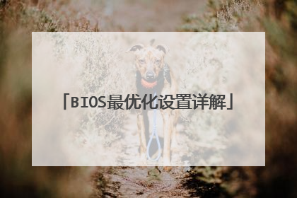 BIOS最优化设置详解