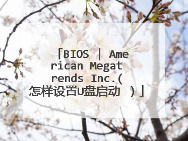 BIOS | American Megatrends Inc.(怎样设置U盘启动 ）