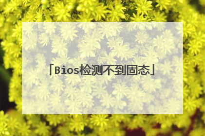 Bios检测不到固态