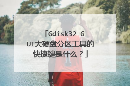 Gdisk32 GUI大硬盘分区工具的快捷键是什么?