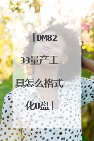 DM8233量产工具怎么格式化U盘