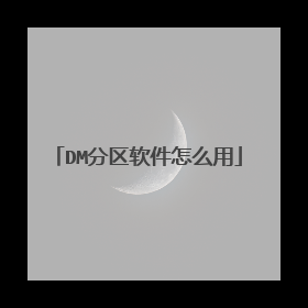 DM分区软件怎么用