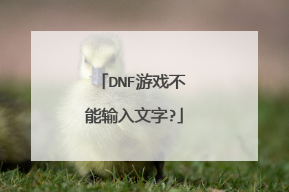 DNF游戏不能输入文字?