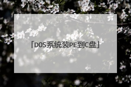 DOS系统装PE到C盘