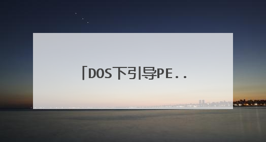 DOS下引导PE...高手进...!~