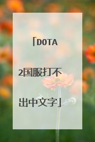 DOTA2国服打不出中文字