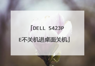 DELL 5423PE不关机进桌面关机