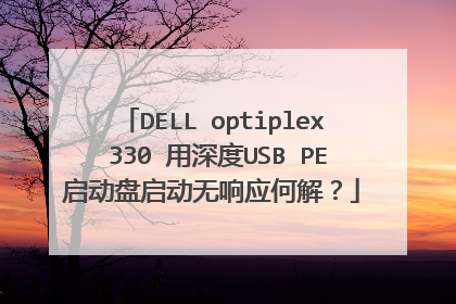 DELL optiplex 330 用深度USB PE启动盘启动无响应何解？