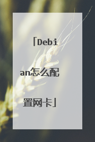 Debian怎么配置网卡