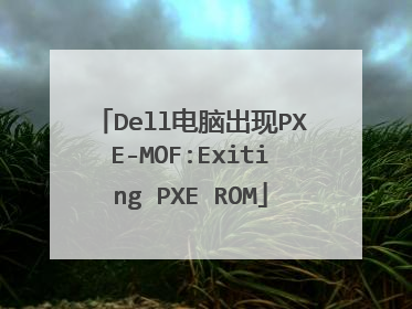 Dell电脑出现PXE-MOF:Exiting PXE ROM