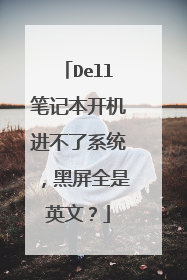 Dell笔记本开机进不了系统,黑屏全是英文?