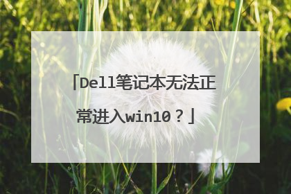 Dell笔记本无法正常进入win10?