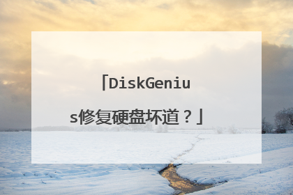 DiskGenius修复硬盘坏道?