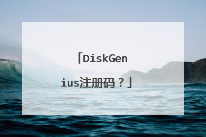 DiskGenius注册码？