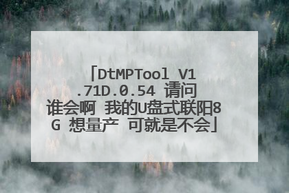 DtMPTool_V1.71D.0.54 请问谁会啊 我的U盘式联阳8G 想量产 可就是不会