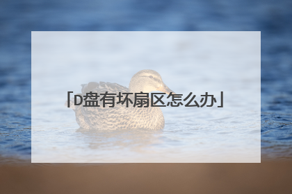 D盘有坏扇区怎么办