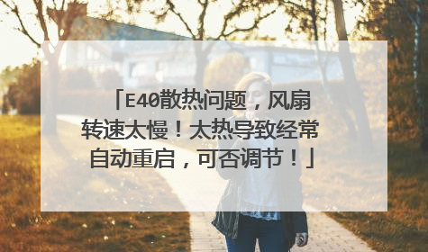 E40散热问题,风扇转速太慢!太热导致经常自动重启,可否调节!