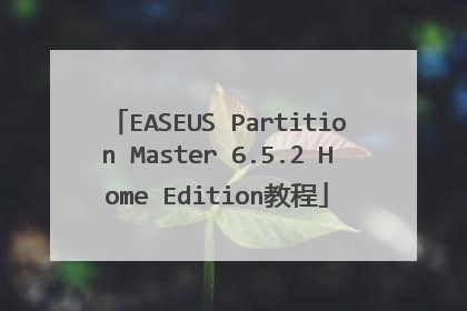 EASEUS Partition Master 6.5.2 Home Edition教程
