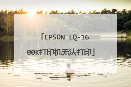 EPSON LQ-1600K打印机无法打印