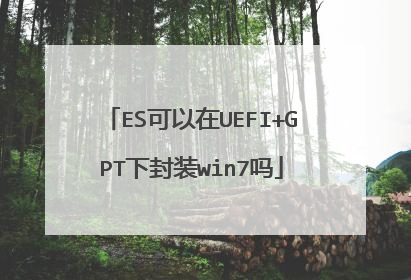 ES可以在UEFI+GPT下封装win7吗