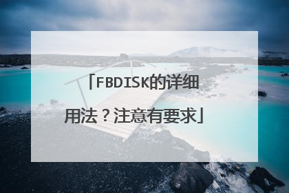 FBDISK的详细用法?注意有要求