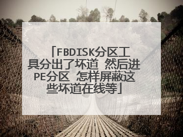 FBDISK分区工具分出了坏道 然后进PE分区 怎样屏蔽这些坏道在线等