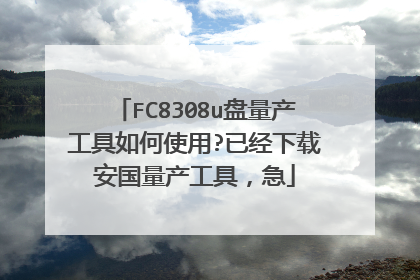 FC8308u盘量产工具如何使用?已经下载安国量产工具,急