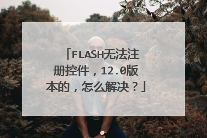 FLASH无法注册控件，12.0版本的，怎么解决？