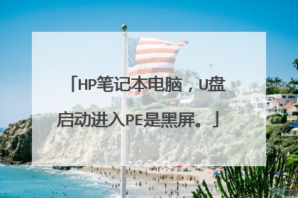 HP笔记本电脑，U盘启动进入PE是黑屏。