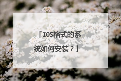 IOS格式的系统如何安装?