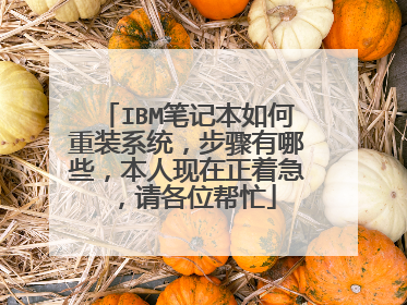 IBM笔记本如何重装系统,步骤有哪些,本人现在正着急,请各位帮忙