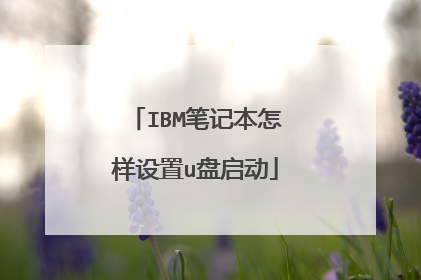 IBM笔记本怎样设置u盘启动