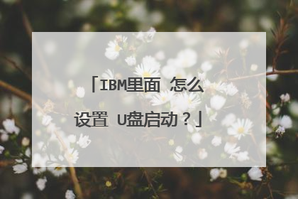 IBM里面 怎么设置 U盘启动?