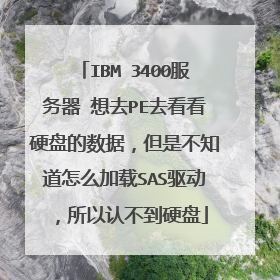 IBM 3400服务器 想去PE去看看硬盘的数据,但是不知道怎么加载SAS驱动,所以认不到硬盘